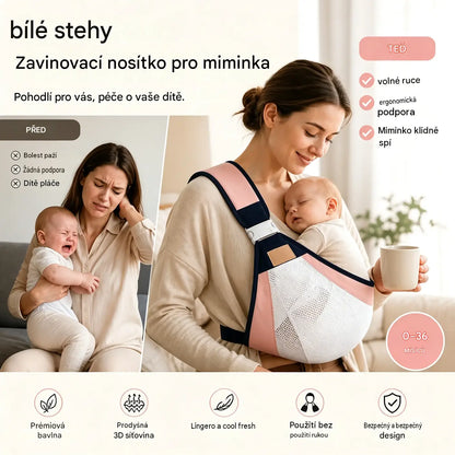 👶✨ Lehké ergonomické nosítko pro miminka | Ideální na procházky a cestování ✈️