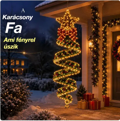 🎄 Karácsonyi varázslatos spirál alakú LED függesztékek kollekciója ✨
