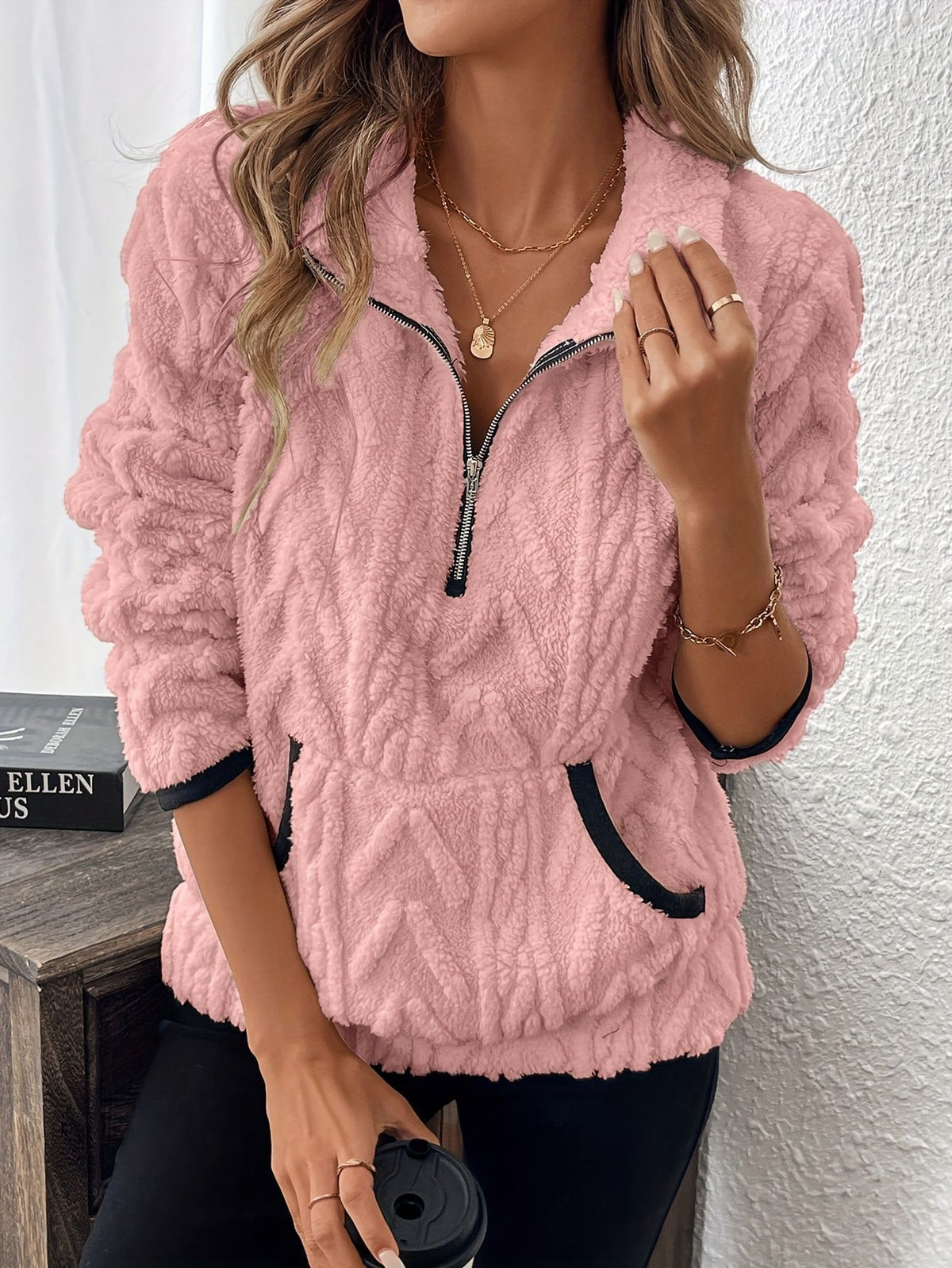 🎀【S–3XL】🔥Nový dámský zimní svetr s měkkým žakárovým vzorem, zesílený a hřejivý