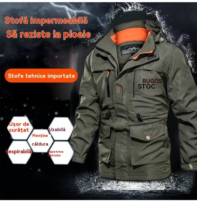 ⏳ Poslední den – sleva 50 % 🔥【M–5XL】Nová kvalitní pánská podzimní a zimní bunda, voděodolná a větruodolná, s více kapsami