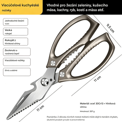 🔥Nové vylepšení🍖 Multifunkční, vysoce výkonné kuchyňské nůžky ✂️👨‍🍳
