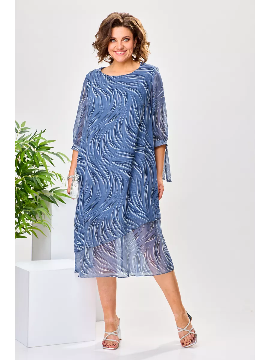 【34-60】【S-5XL】🔥Nowa elegancka sukienka w letni wzór fal-3694685