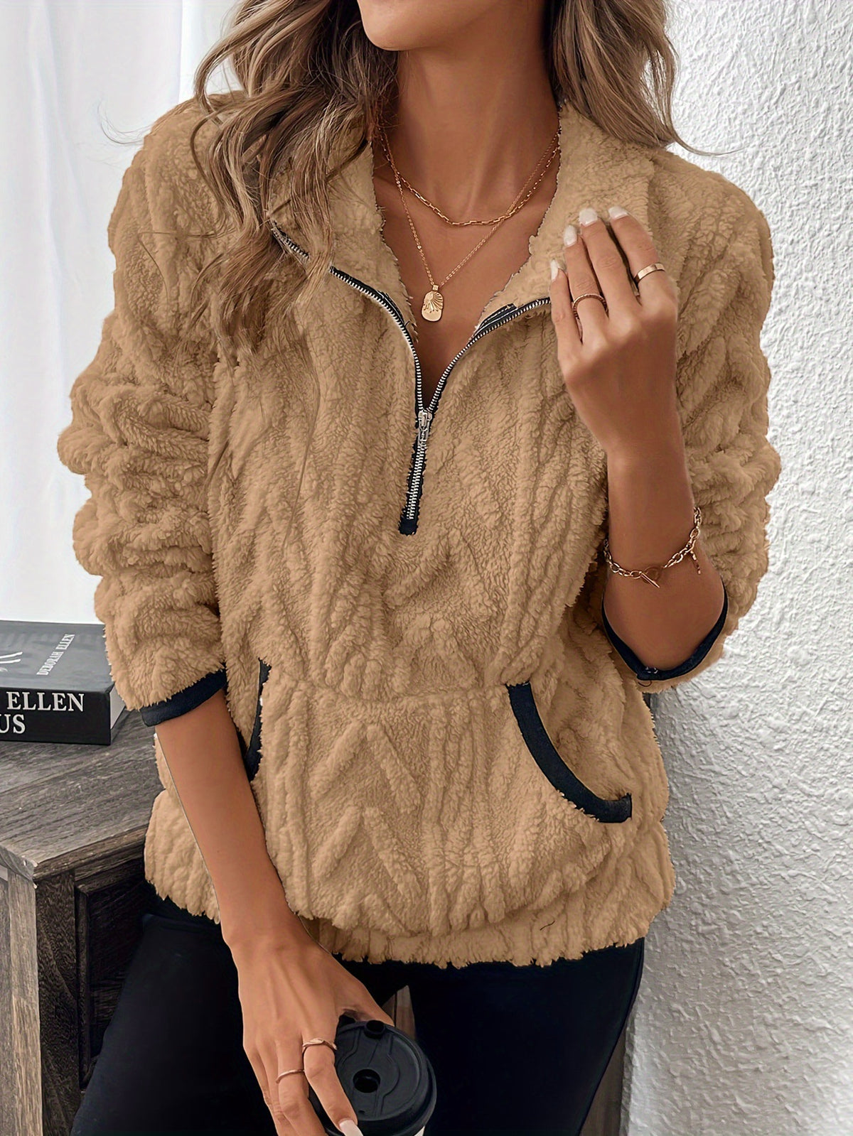 🎀【S–3XL】🔥Nový dámský zimní svetr s měkkým žakárovým vzorem, zesílený a hřejivý