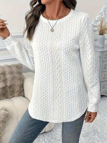 ✨❤️【L-6XL】Damski luźny sweter w jednolitym kolorze na jesień i zimę 4211168