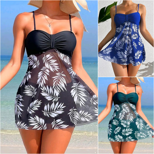 👙【Kup 1, a 1 dostaniesz gratis】Nowy zestaw kostiumów kąpielowych z nadrukiem z siateczki 2025-4008706