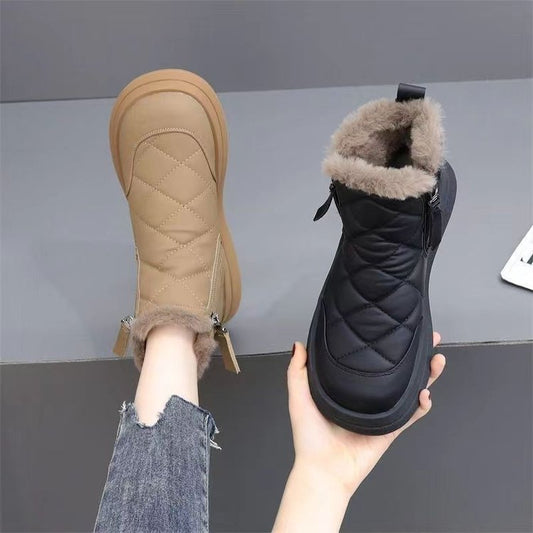 👢【35-41】Nov model za jesen in zimo, vodoodporni, nedrseči, topli in modni, kratki škornji z mehkim podplatom-4140372