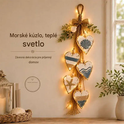 ❤️🔔 Závěsné LED svítidlo ve tvaru srdce, retro dekorace na zeď do interiéru domu ✨🏡
