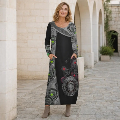 ✨🔥Poslední den – sleva 50 %【S–5XL】Nové podzimní a zimní šaty s potiskem ·  vhodné na každý den