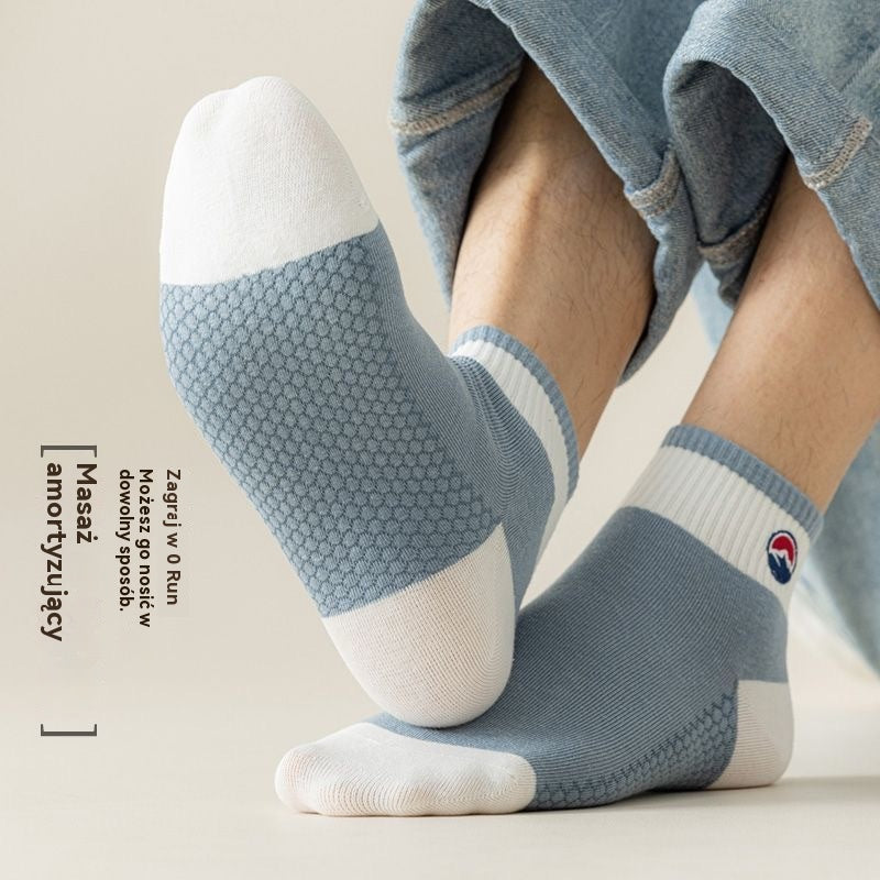 【Kup 5, otrzymaj 5 gratis 】【10 par】🧦🌈Męskie, oddychające, odprowadzające pot skarpetki sportowe do połowy łydki-4200879
