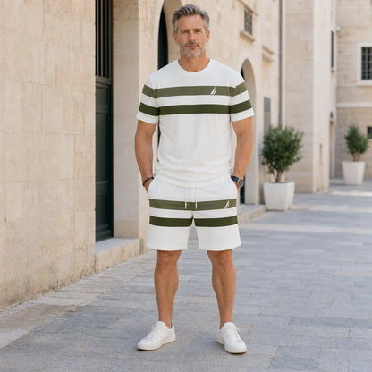 ✨S-5XL【Platba při dodání】Pánská letní sportovní souprava - pohodlné tričko s krátkým rukávem a kraťasy pro každodenní nošení i doma