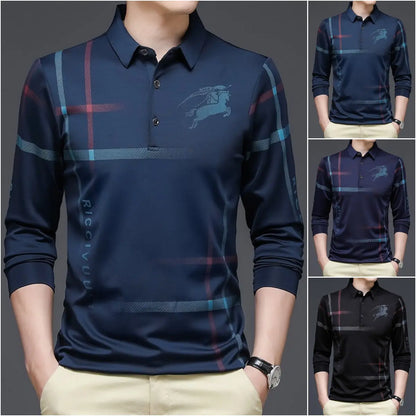⭐🔥【M-4XL】Nové polo tričko s dlouhým rukávem a límečkem
