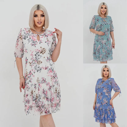 💃👗【S–5XL】Elegantní plisované krajkové šaty 2026 – Stylové, pohodlné, sleva 50 %, doprava zdarma