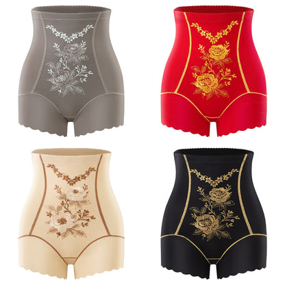😍【Paquete de 4】💥🌸 Braguitas de realce de cintura alta antibacterianas cómodas🩲💖 4197232