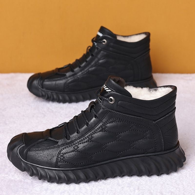 【39-44】2025 nowe skórzane buty śniegowe dla mężczyzn-3774474