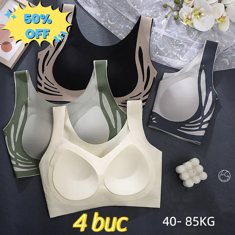 😍【Balení čtyř】Dámská podprsenka bez drátu, jednodílná❤️【40-85KG】