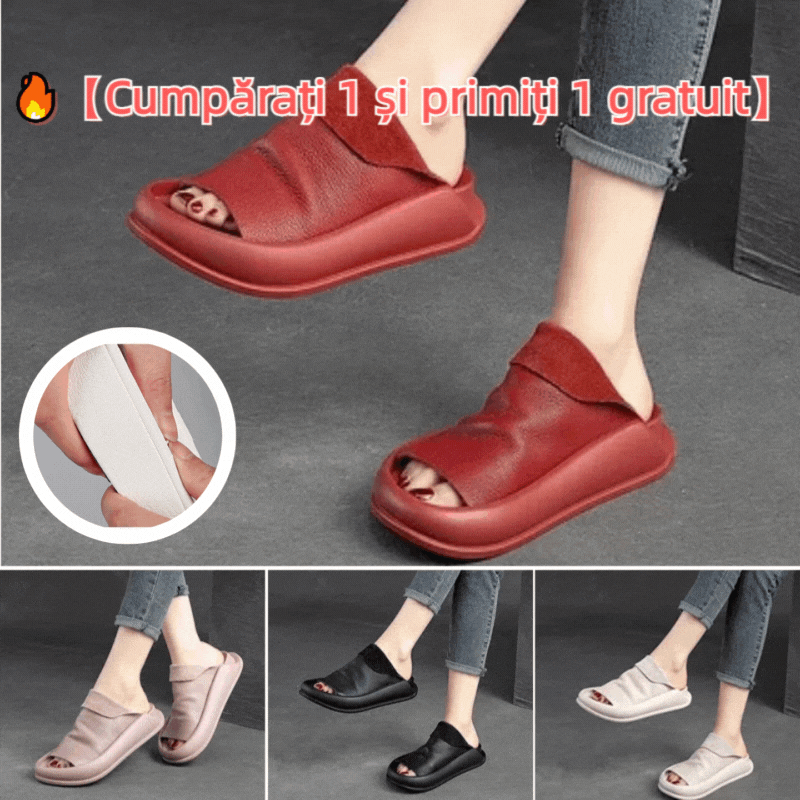 👡[35-40] 2025 Nowy styl Retro Ręcznie robione Miękkie skórzane Solid Color Wygodne damskie sandały 3982002