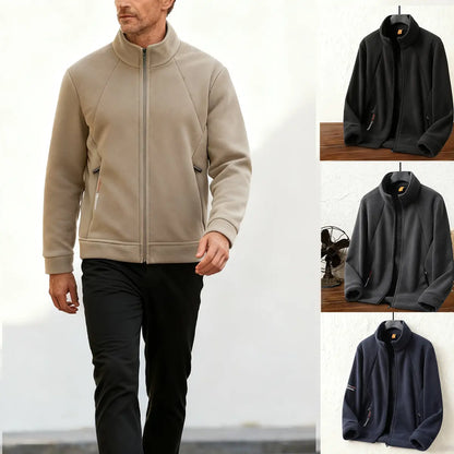 🧣【50% POPUST】 【M-5XL】 Moški debeli flisni jopič – na voljo v velikih velikostih, topel in udoben za jesen in zimo