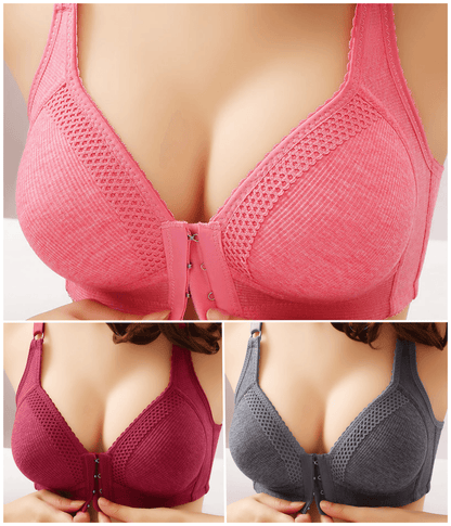 💕【Zestaw 3 sztuk】bezszwowy biustonosz o wysokiej elastyczności, cienki i oddychający, z podtrzymaniem przeciw opadaniu