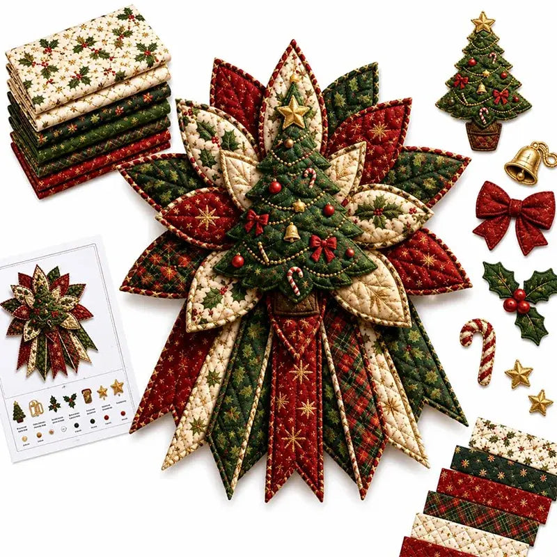 🎄🎄🎁Sada na zavěšení dveří - ručně vyráběná patchworková dekorace