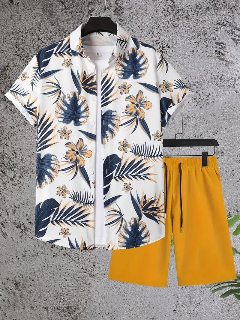 [S–5XL] Νέα Καλοκαιρινή Συλλογή: Ανδρικό Casual Σετ για Παραλία και Διακοπές