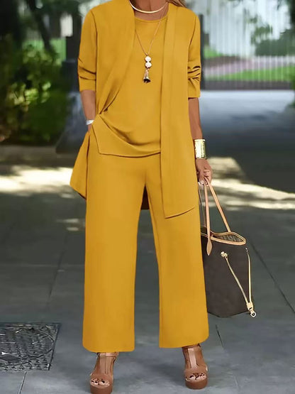 🧥Elegancki damski komplet 3-częściowy o luźnym kroju🍂-4261812