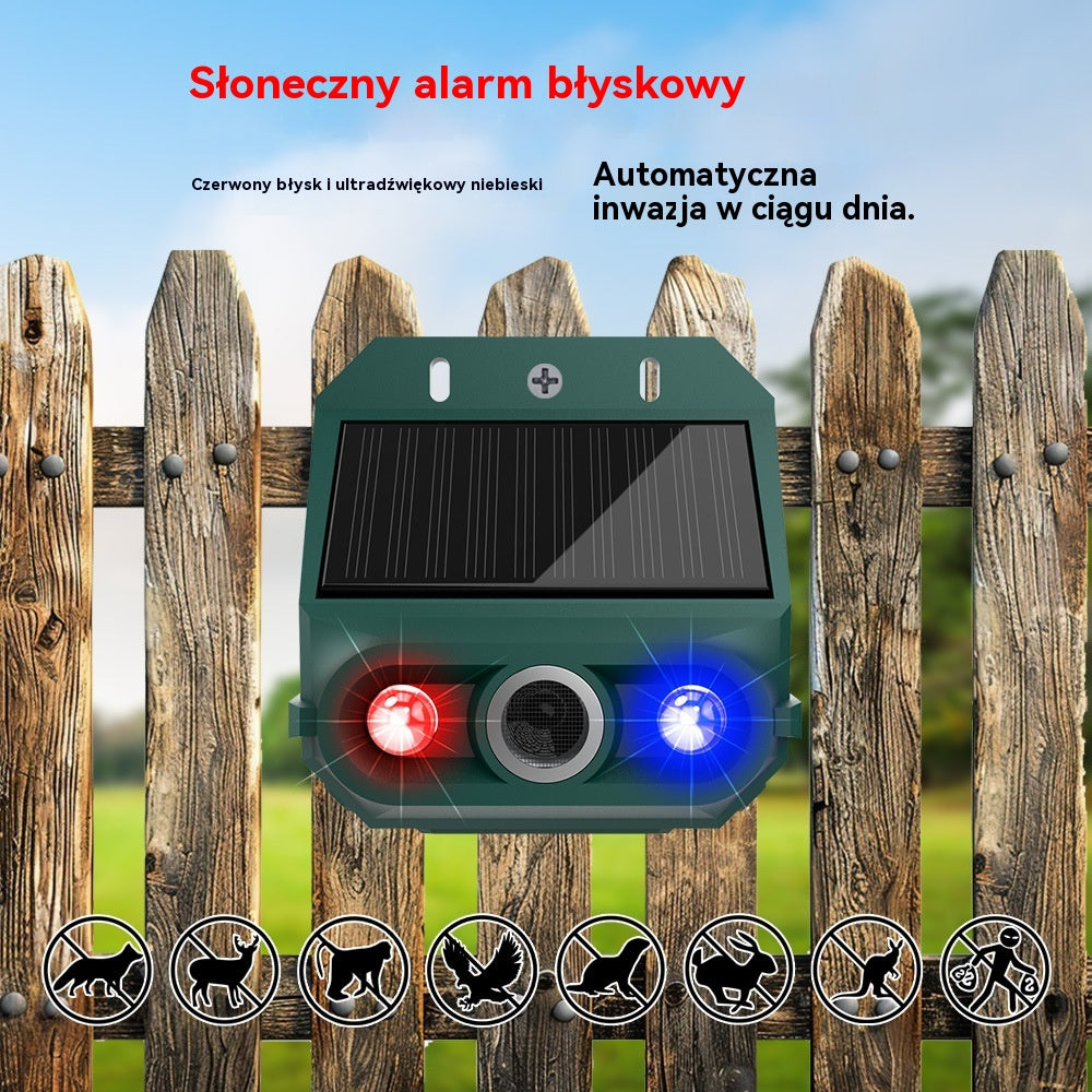 【🔥Kup 1, otrzymaj 1 gratis】🔥Odstraszacz ptaków ultradźwiękowy zasilany energią słoneczną do użytku na zewnątrz z migającym światłem podczerwonym-3981732