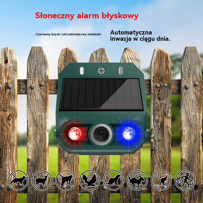 【🔥Kup 1, otrzymaj 1 gratis】🔥Odstraszacz ptaków ultradźwiękowy zasilany energią słoneczną do użytku na zewnątrz z migającym światłem podczerwonym-3981732