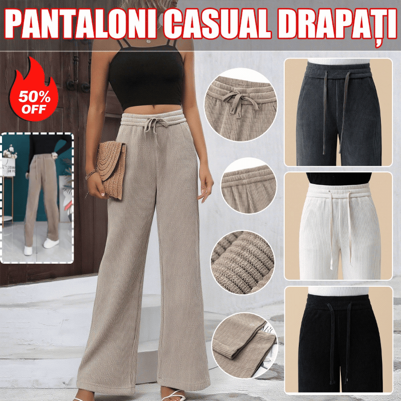 ✨【Ofertas especiales】👖Nuevos pantalones casuales de terciopelo con pierna ancha, muy cómodos de llevar.💖 4139046