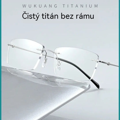 👓 Vysoce kvalitní, ultralehké, bezrámové, profesionální brýle s vysokým rozlišením a ochranou proti modrému světlu - unisex