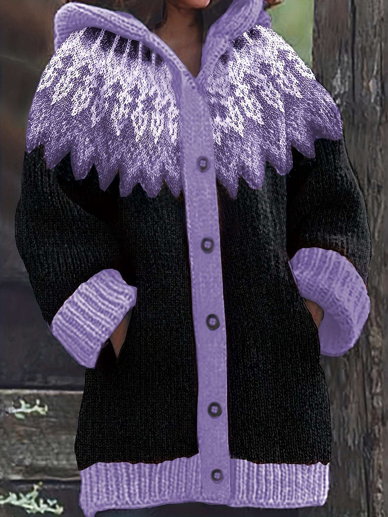 【S~5XL】✨Elegancka, kolorowa kurtka z kapturem w stylu retro 4156564