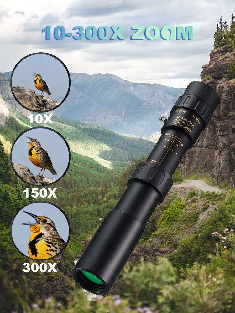🔭 🔥【Sleva na akci】🔥Přenosné monokulární dalekohledy s vysokým rozlišením a 10–300násobným zoomem