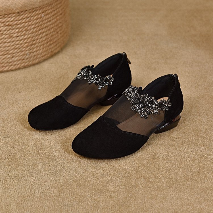 🔥【35-41】【Kupte 1 a získejte 1 zdarma】🏆✨Nové duté síťované vysoké podpatky pro ženy s měkkou podrážkou-4172383