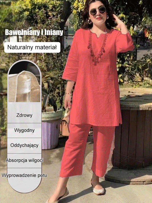 【40-100KG】 2025 nowy wiosenny temperament/garnitur dojeżdżający do pracy bawełna i len 3929082