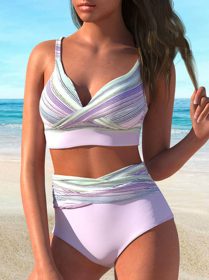 🏖️【S–3XL】🤩 Nový set s potištěnými plavkami, rychleschnoucí a prodyšný materiál, přiléhavý a stylový