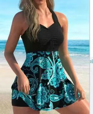 🏖️👙🌴【S-6XL】Elegancki kostium kąpielowy z nadrukiem w dużym rozmiarze-4239915