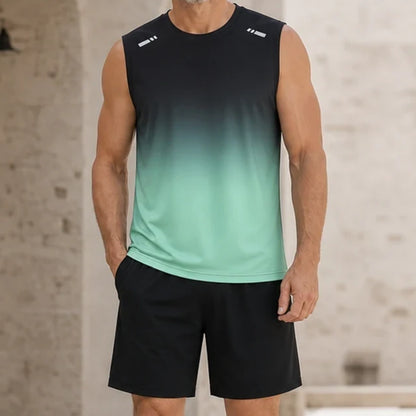 ✨M-5XL【Platba při dodání】Pánská dvoudílná letní sportovní souprava - tričko a kraťasy