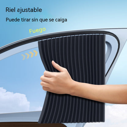 💥【-50% de descuento】🔥[Juego de 4 piezas] Cortina parasol con riel deslizante para ventana de coche y aislamiento térmico