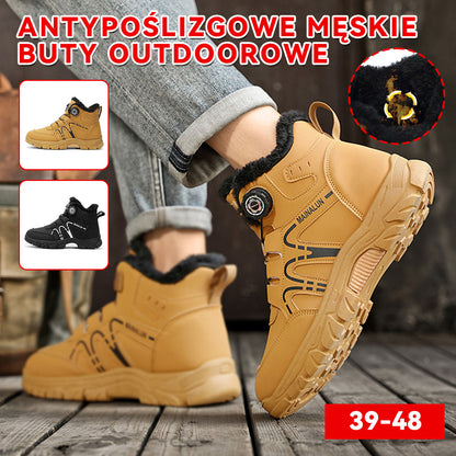 Męskie, zimowe, ciepłe, wysokie, stylowe, codzienne trampki z polarową podszewką【39-48】-4179116