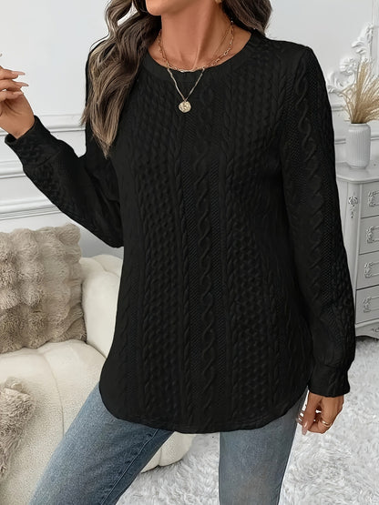 ✨❤️【L-6XL】Damski luźny sweter w jednolitym kolorze na jesień i zimę 4211168