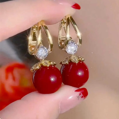 💋Nowe luksusowe francuskie kolczyki z perłami w srebrze 4225482