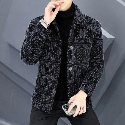 【💥Wyprzedaż】😎【M-4XL】🧥Modna męska kurtka z aksamitu i grubego materiału na jesień i zimę, ciepła i wygodna 4170868