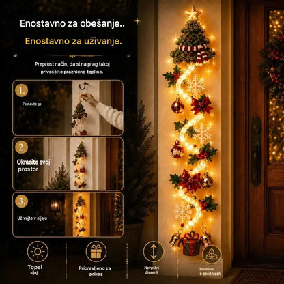 🎄🎅🎃Zadnji dan! 🎅Izkoristite 50 % popust na svetleče božične okraske za vrata!