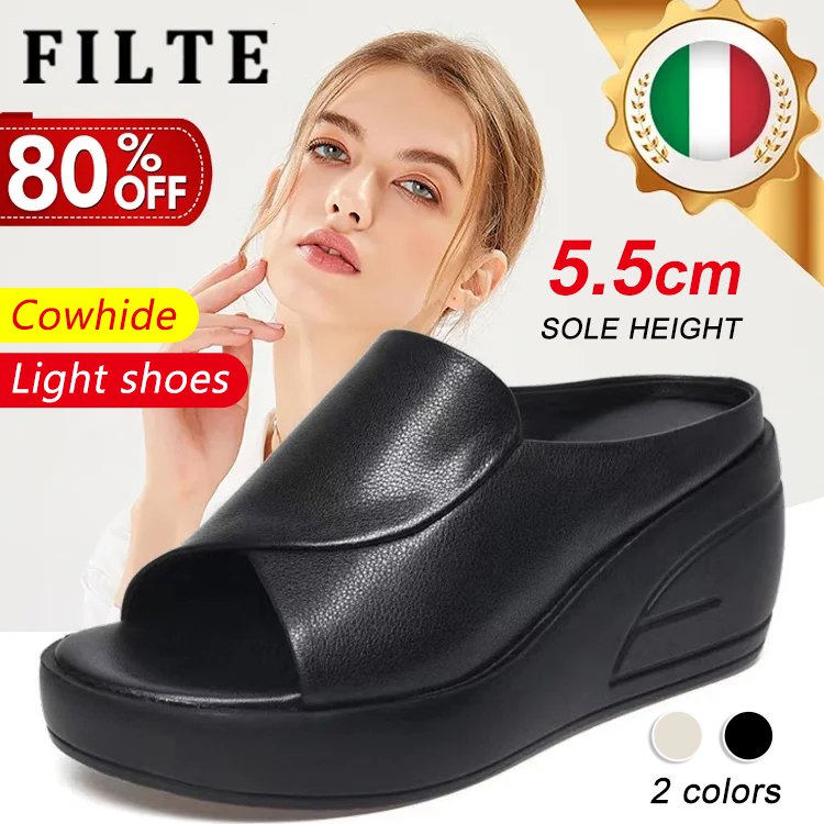 💥【30% ZNIŻKI】🔥[Obcas 5,5 cm] 【35-42】Sandały na koturnie z miękką podeszwą-4239963