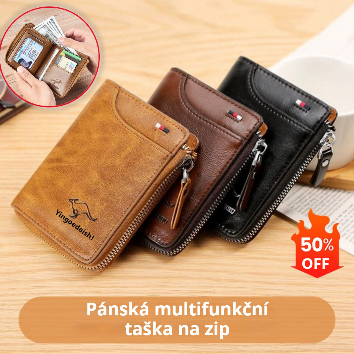 🔥🔥Pánská peněženka s velkou kapacitou a antimagnetickým efektem 2025 z měkké kůže-4163005