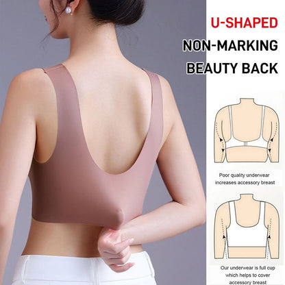 🥰【1 komplet 4 sztuki】👙【40-110 KG】Damski wygodny, bezszwowy koronkowy biustonosz-3891222