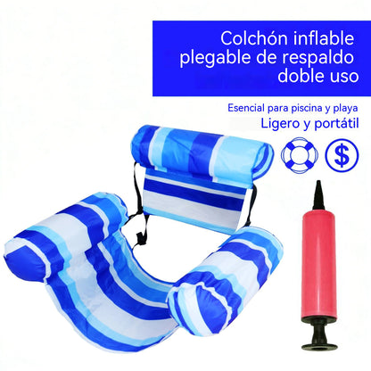 Ingyenes szállítás 💦📢 Összecsukható, úszó kanapé háttámlával + pumpával