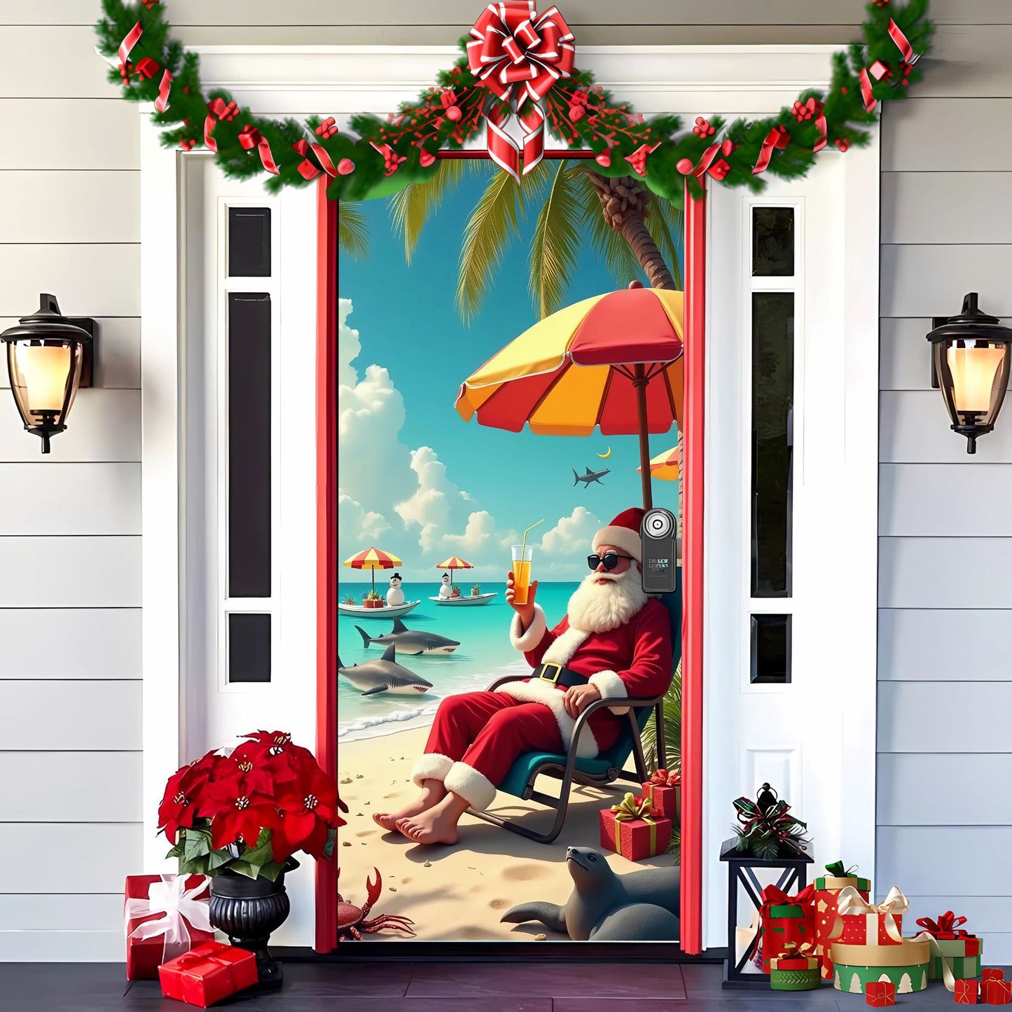 🎄 Venta anticipada de Navidad: 🎅 Decoraciones navideñas para puertas 4130249