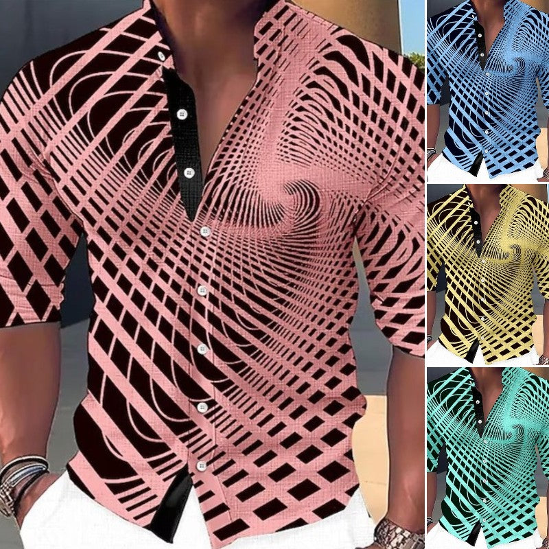 🔥【Letnia promocja】【Kup 1 dostań 1 za darmo】👔【S-6XL】Męska bawełniana koszula z nadrukiem-3961760