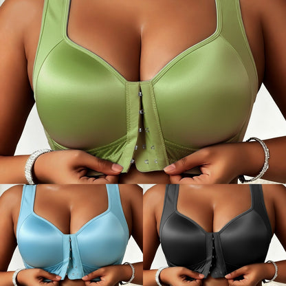 😍👙【3 darabos csomag】【40-100 kg】Női merevítő nélküli, elöl záródós melltartó