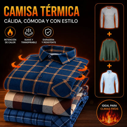 👔【L-5XL】Az új, kétoldalas bársony thermo ing őszi és téli viseletre, divatos és sokoldalú.